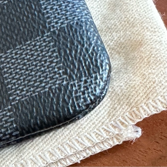 Louis Vuitton Damier Graphite Pochette Cles Wallet Coin Purse Key Pouch N60155 - Picture 8 of 15